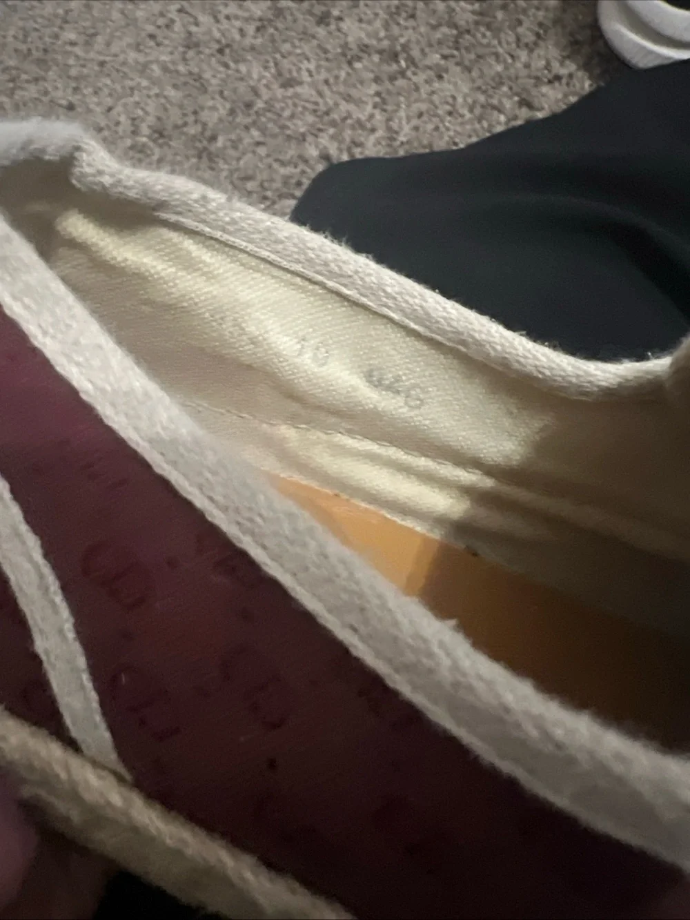 Gucci Burgundy & Beige Canvas Espadrille Sneakers